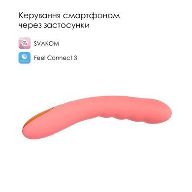 Смарт-вібратор з пульсацією Svakom Ava Neo Peach Pink, 15 режимів роботи, водонепроникний SX1112 фото