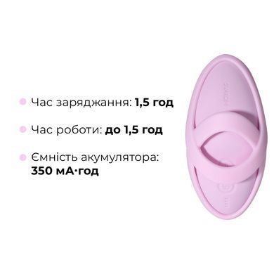 Смарт-вібратор для клітора Svakom Echo 2 Pink Lilac, підігрів до 38 &deg;C, знімна насадка на палець SX2449 фото