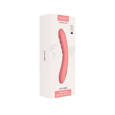 Смарт-вібратор з пульсацією Svakom Ava Neo Peach Pink, 15 режимів роботи, водонепроникний SX1112 фото