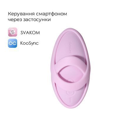 Смарт-вібратор для клітора Svakom Echo 2 Pink Lilac, підігрів до 38 &deg;C, знімна насадка на палець SX2449 фото