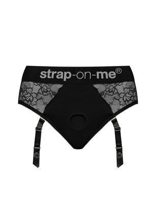Мереживні трусики для страпона з підв&rsquo;язками для панчіх Strap-On-Me DIVA HARNESS - XS SX2280 фото