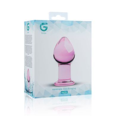 Рожева анальна пробка зі скла Gildo Pink Glass Buttplug No. 27 SO4421 фото