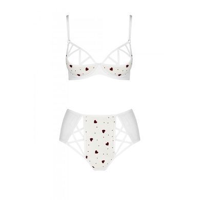 Еротичний комплект з малюнком Passion LOVELIA BIKINI L/XL, white SO4750 фото