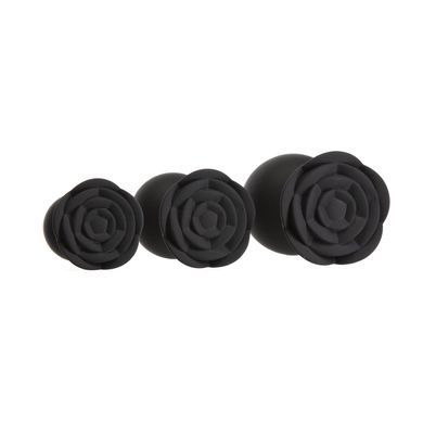 Набір силіконових анальних пробок BMS Roses Til&rsquo; Dawn Silicone Anal Plug Kit Starter Kit Black SX3150 фото