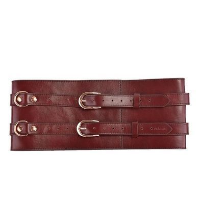 Шкіряний пояс для бондажу Liebe Seele Wine Red Waist Cuff, L Size SO9462 фото