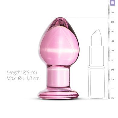 Рожева анальна пробка зі скла Gildo Pink Glass Buttplug No. 27 SO4421 фото