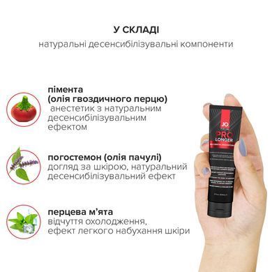 Пролонгер гель JO Prolonger Gel (60 мл) з олією перцевої м&rsquo;яти, гвоздикового перцю та пачулів SO1834 фото