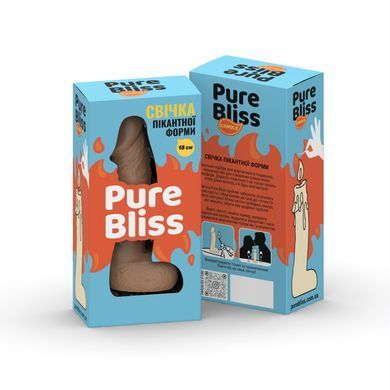 Свічка у вигляді члена Pure Bliss BIG Brown 18 см SX1651 фото