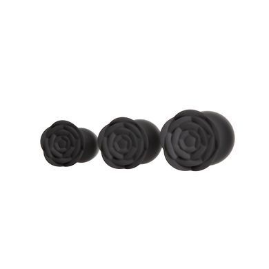 Набір силіконових анальних пробок BMS Roses Til&rsquo; Dawn Silicone Anal Plug Kit Starter Kit Black SX3150 фото