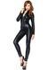 Комбінезон з екошкіри Leg Avenue Wetlook Catsuit L, Black, блискавка спереду, з мокрим ефектом SO8555 фото 4