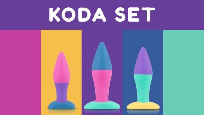 Набір анальних пробок PMV20 Koda &ndash; Butt Plug Set, діаметр 2,9 см, 3,9 см, 5 см SO8897 фото