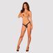 Мереживні трусики із заниженою талією Obsessive Estiqua panties XS/S, black SO7705 фото 3