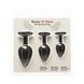 Набір силіконових анальних пробок BMS Roses Til&rsquo; Dawn Silicone Anal Plug Kit Starter Kit Black SX3150 фото 4