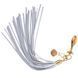 Анальна пробка з флогером LOCKINK SEVANDA White Pony-Tail Anal Pear-shape Plug SX0869 фото 1