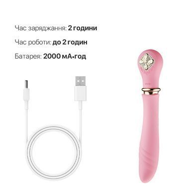 Пульсатор із підігрівом Zalo Sweet Magic - Desire Fairy Pink, турбо режим SO6678 фото