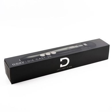 Вібромасажер DOXY Die Cast 3R - Matte Black, дуже потужний, перезаряджуваний, металевий корпус SO8024 фото
