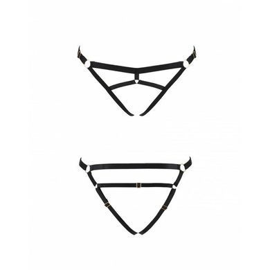 Трусики-стрінги зі стреп Passion Exclusive KELIS THONG S/M, black PS27505 фото