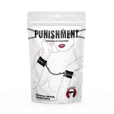 Наручники Punishment - Crystal Detail Handcuffs - Black SX2227 фото