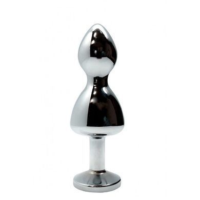 Металева анальна пробка Wooomy Lollypop Double Ball Metal Plug M, діаметр 3,1 см, довжина 9,4 см SO7414 фото