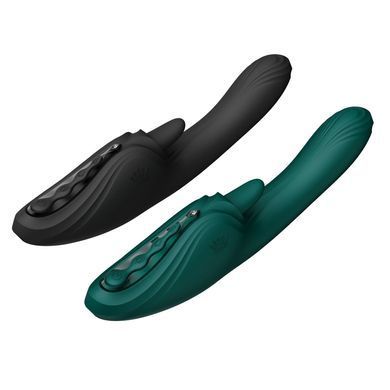 Смарт-вібратор Zalo Ares Obsidian Black, підігрів, 3 мотори, язичок для клітора, стимуляція точки G SX2694 фото