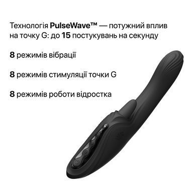 Смарт-вібратор Zalo Ares Obsidian Black, підігрів, 3 мотори, язичок для клітора, стимуляція точки G SX2694 фото