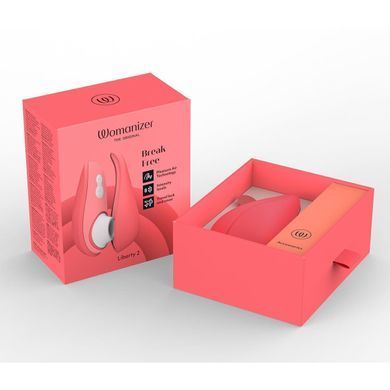 Вакуумний кліторальний стимулятор Womanizer Liberty 2 Vibrant Rose, 8 режимів, магнітна кришечка SX0522 фото