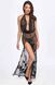 Сукня Noir Handmade F312 Divinity, XL, black, прозора, до підлоги, відкрита спина, розріз збоку SX0312 фото 1
