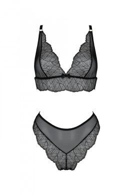 Комплект Passion AMBERLY SET black, XXL/XXXL, бралет і трусики бразиліана SX0466 фото