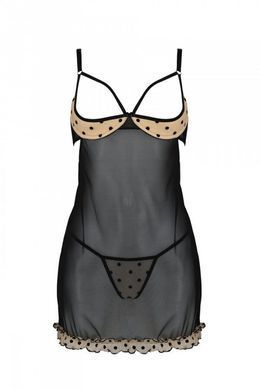 Еротичний пеньюар Passion MARINA CHEMISE, S/M, beige SO9721 фото