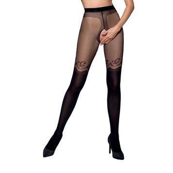 Колготки з відкритим доступом, подвійна щільність Passion TIOPEN 012 5 (20/40 den), black SO5917 фото