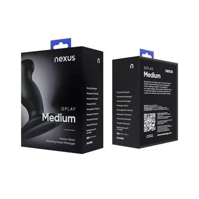 Вібромасажер простати Nexus G-Play Plus M Black, макс. діаметр 3 см, перезаряджуваний GPM001 фото