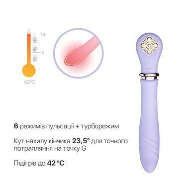 Пульсатор із підігрівом Zalo Sweet Magic - Desire Fantasy Violet, турбо режим SO6679 фото