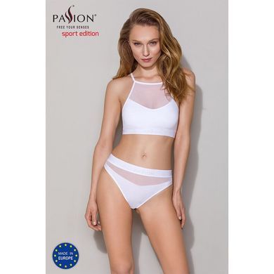 Трусики з прозорою вставкою Passion PS006 PANTIES XL, white SO4238 фото