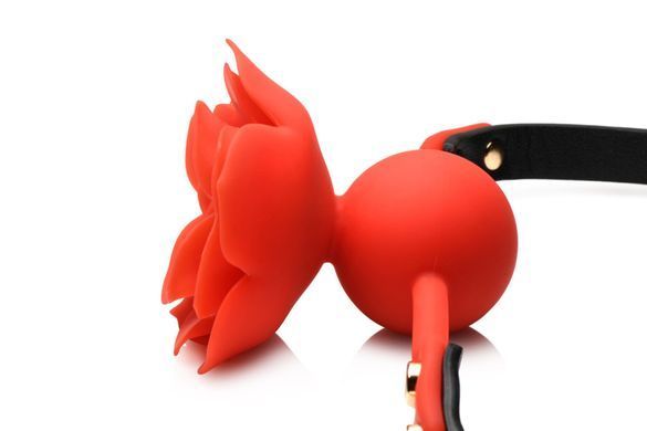 Силіконовий кляп з трояндою Master Series: Blossom Silicone Rose Gag &ndash; Red SO8801 фото