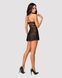 Еротичний мереживний комплект із сіточкою Obsessive 838-BAB-1 babydoll & thong black XXL, чорний, пе SO7183 фото 4