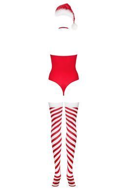 Боді Obsessive Kissmas teddy red L/XL (м'ята упаковка!!!) SX1153-R фото