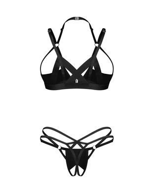 Комплект Obsessive Keira Lise 2-pcs crotchless set S/M SX3099 фото