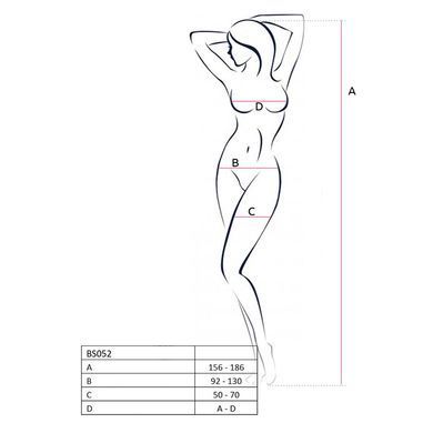 Бодістокінг Passion BS052 white, комбінезон, імітація корсета з підтяжками, панчох і трусиків PBS052W фото