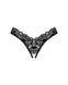 Мереживні стрінги Obsessive Donna Dream crotchless thong XL/2XL Black, відкритий доступ SO8644 фото 3