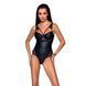 Боді з еко-шкіри та мережива Passion LOONA BODY S/M, black SO5356 фото 1
