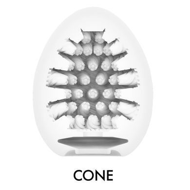 Мастурбатор-яйце Tenga Egg Cone, щільний TPE, пробник лубриканту 5 мл SO9801 фото