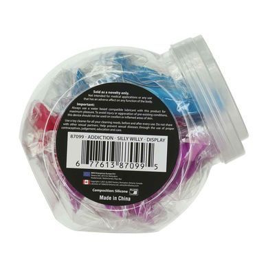 Набір фалоімітаторів ADDICTION Silly Willy 3.3&rdquo; Silicone Dildo, 3 кольори, 12 шт SX3154 фото