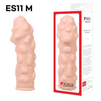 Насадка на член Kokos Extreme Sleeve ES.11 розмір M, потовщувальна, стимулюючий рельєф SO2491 фото