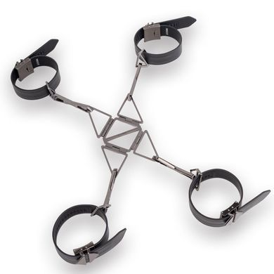 БДСМ-набір LOCKINK Bondage & Restraint Set, чорний, натуральна шкіра, фіксатори, маска, кляп SX0823 фото