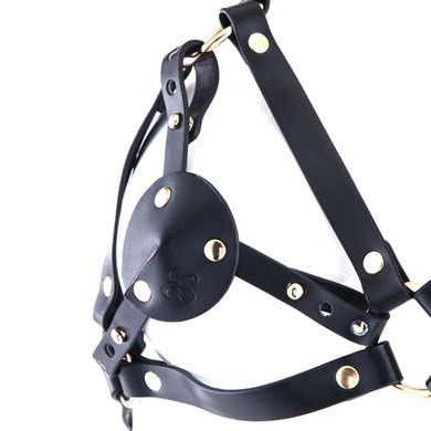 Портупея на грудь LOCKINK SEVANDA Queen Chest Harness with Removable Bra, чорна, зі знімними пестис SX0873 фото