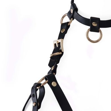 Портупея на грудь LOCKINK SEVANDA Queen Chest Harness with Removable Bra, чорна, зі знімними пестис SX0873 фото