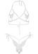 Еротичний комплект з відкритою чашкою Leg Avenue Open cup bra and pearl panty One Size White SO9155 фото 5