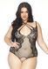 Тедді з відкритим доступом Leg Avenue Net lace crotchless teddy 1X&ndash;2X Black, шнурівка на спині SO8609 фото 1