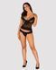 Напівпрозорий набір з прикрасами Obsessive Ivannes top & thong 2XL/3XL, чорний, топ та танга SO7285 фото 3