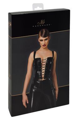 Корсет Noir Handmade F379 Dominae Frontbind PVC Corset Top XL SX4132 фото